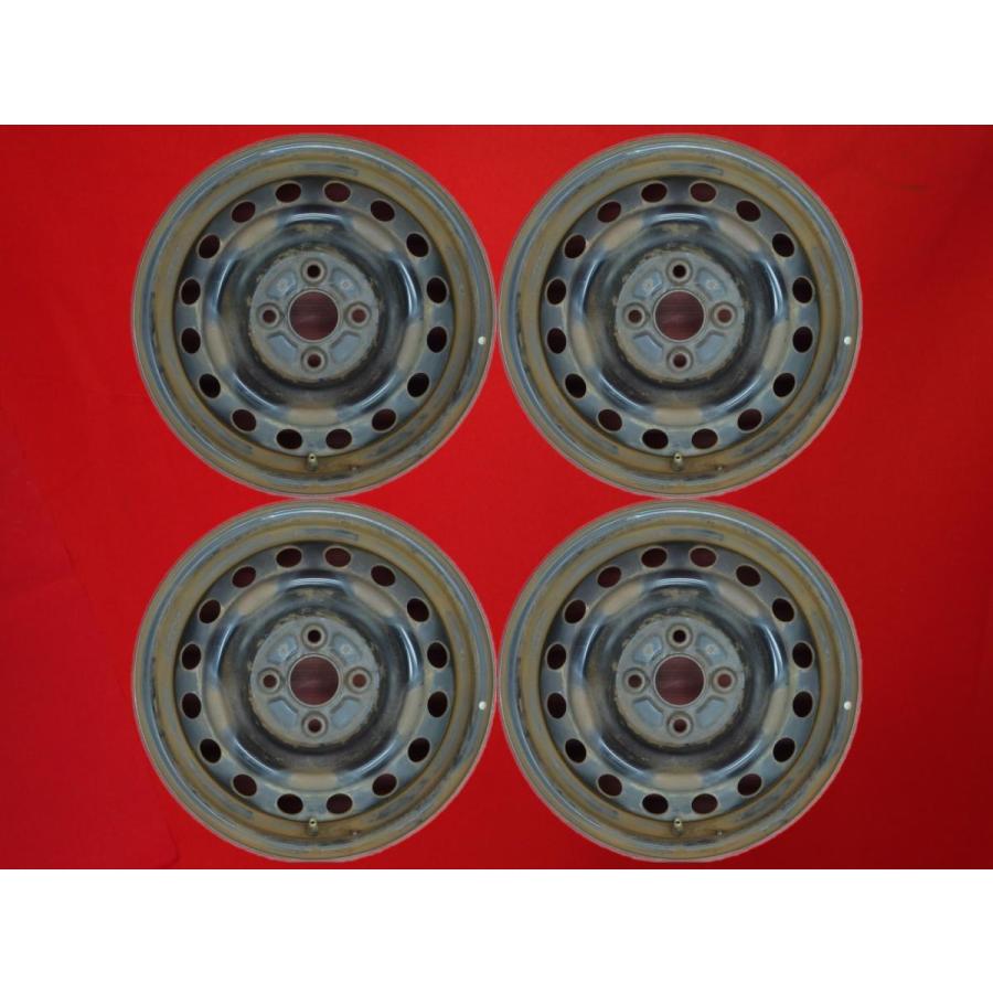 トヨタ純正 旧ポルテ 旧シエンタ 14インチスチールホイール ブラック色 4本 激安 中古 4本セット】 トヨタ シエンタ/80系 ポルテ/10系 純正