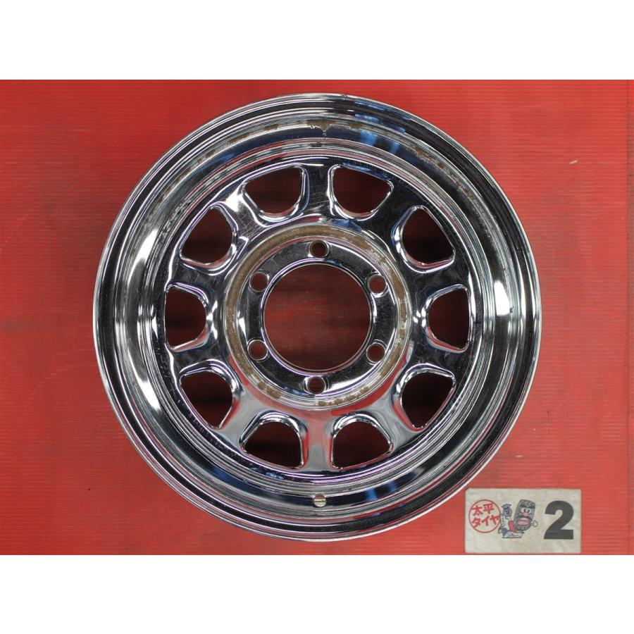 激安 4本セット】デイトナ スチール 鉄ホイール 鉄チン メッキ 中古品
