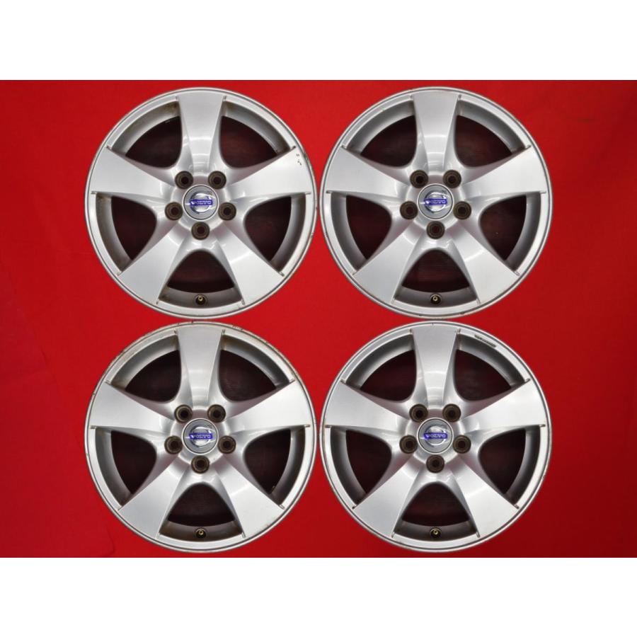 ボルボ 純正 ホイール 16インチ 7J ET50 PCD108 GoodYear EAGLE RVS 205/60R16 2017年製 4本セット 中古 西野店 激安 4本セット】ボルボ 純正 5スポーク アルミホイール 中古品 16