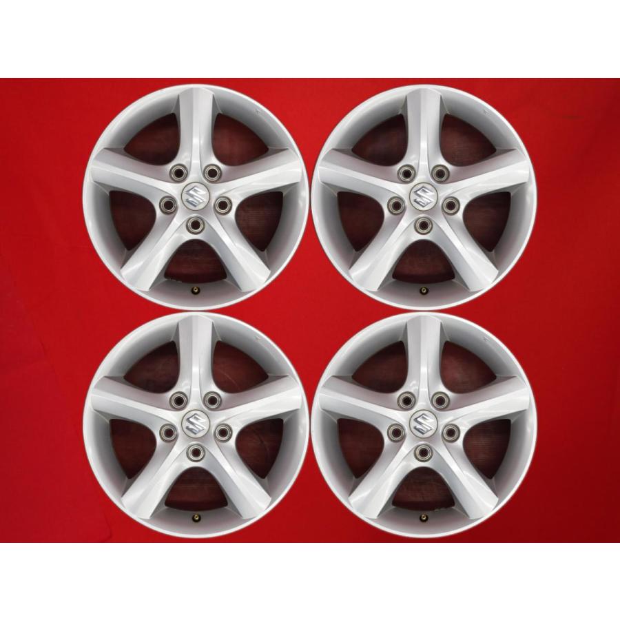 美品　スズキ SUZUKI 純正 SX4 ホイール アルミ シルバー 16インチ 5H PCD 114.3 6J +50 タイヤ付き スズキ（SUZUKI） 純正 SX4 YB11S ホイール アルミ シルバー 16インチ