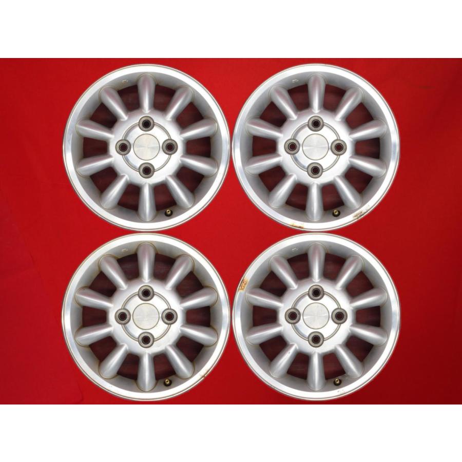 LEBEN 社外ホイール 13インチ 4本 4J4HPCD100+42 アルト ラパン キャロル等 　(VHK16) クレジットカード QR決済可能 激安 4本セット】スズキ アルトラパン HE21S 純正 アルミホイール 中古