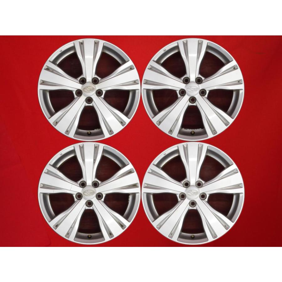 スバル レガシィ エクシーガ純正ホイール 18×7J5HPCD100+55 4本Set (HB17) クレジットカード QR決済可能 4本 スバル XV純正 18インチ7J 7.0J 5H 5穴 PCD 100 アルミホイール