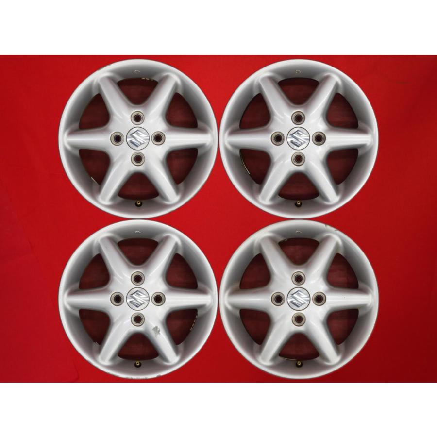 激安 4本セット】スズキ 純正 6スポーク アルミホイール 14