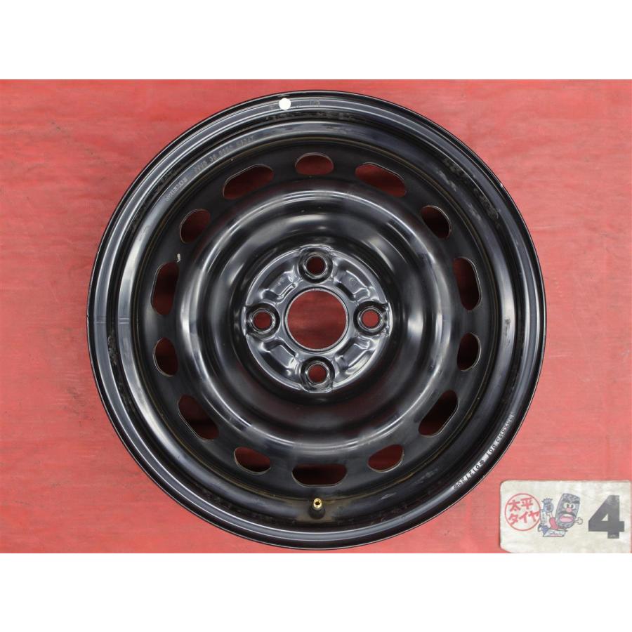 【激安 4本セット】マツダ デミオ DJ系 純正 スチール 鉄ホイール 鉄チン 中古品 15インチ 5.5J インセット+40 PCD100 4穴 ハブ径Φ54 cc15の画像
