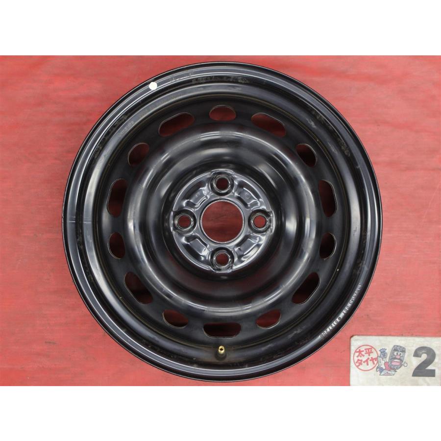 【激安 4本セット】マツダ デミオ DJ系 純正 スチール 鉄ホイール 鉄チン 中古品 15インチ 5.5J インセット+40 PCD100 4穴 ハブ径Φ54 cc15の画像