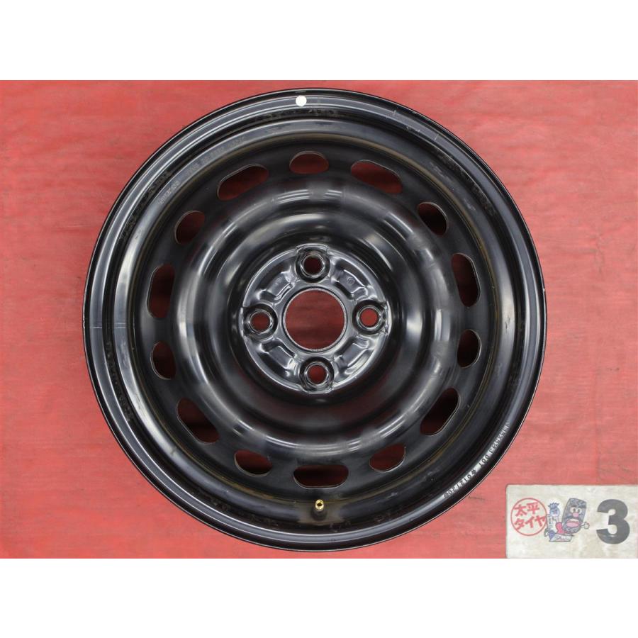 【激安 4本セット】マツダ デミオ DJ系 純正 スチール 鉄ホイール 鉄チン 中古品 15インチ 5.5J インセット+40 PCD100 4穴 ハブ径Φ54 cc15の画像