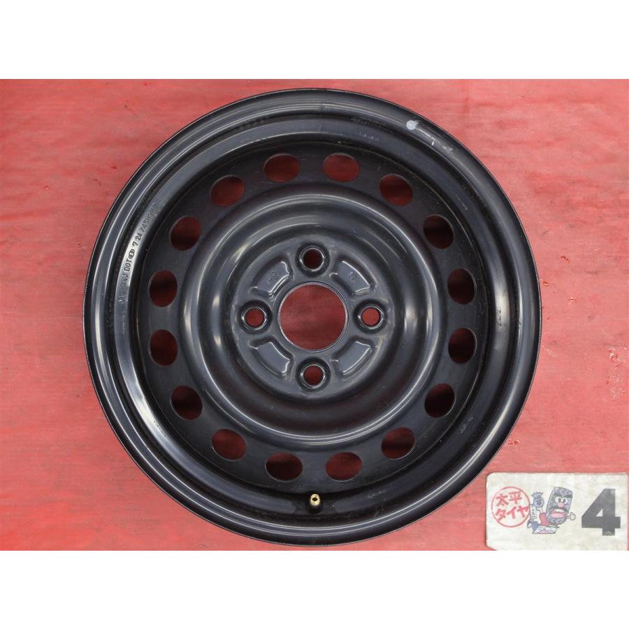 【激安 4本セット】三菱 eKワゴン B33W系 純正 スチールホイール 鉄ホイール 鉄チン 中古品 14インチ 4.5J +46 PCD100 4穴 ハブ径Φ56 cc14の画像