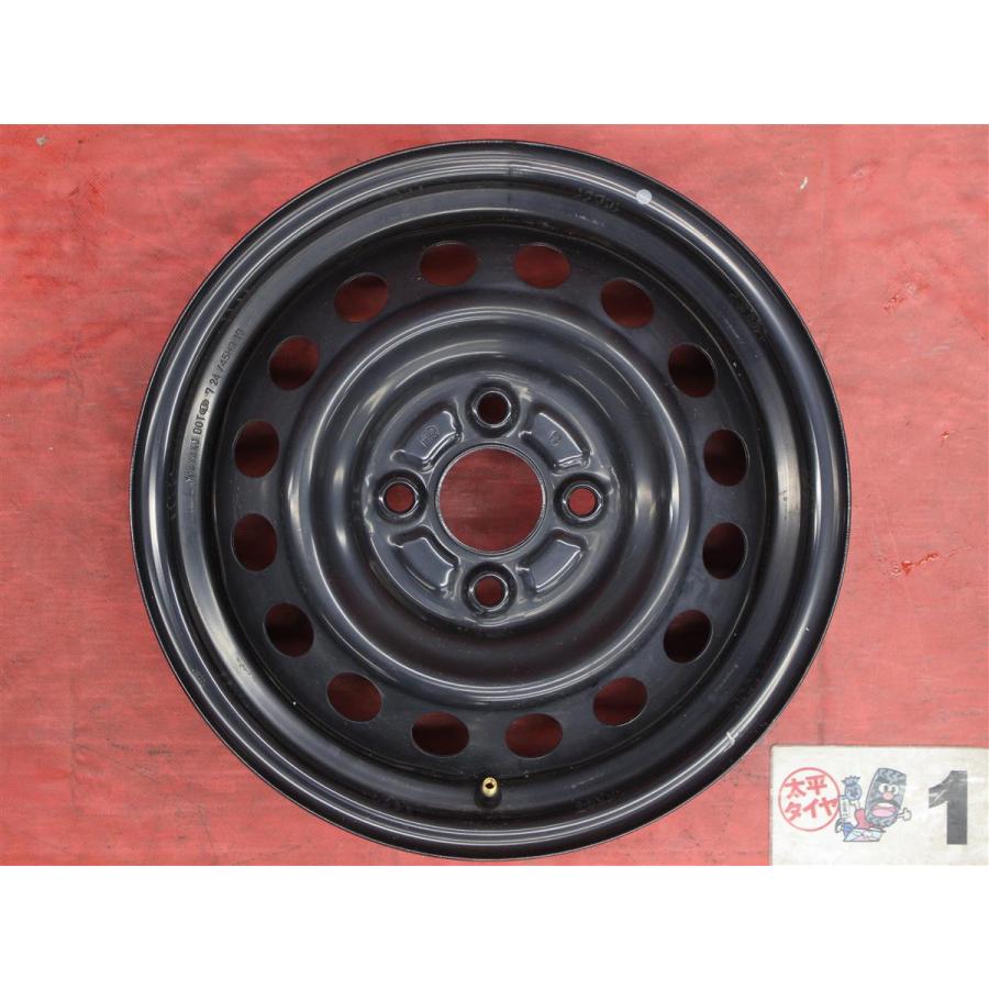 【激安 4本セット】三菱 eKワゴン B33W系 純正 スチールホイール 鉄ホイール 鉄チン 中古品 14インチ 4.5J +46 PCD100 4穴 ハブ径Φ56 cc14の画像