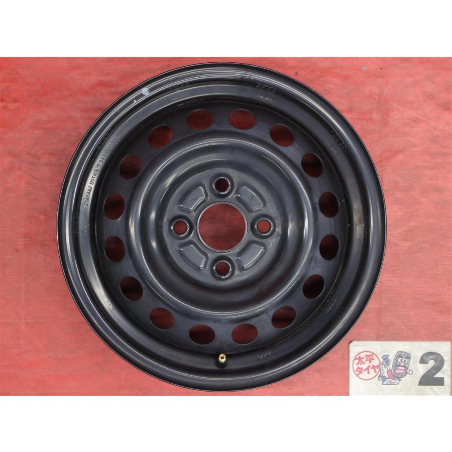 【激安 4本セット】三菱 eKワゴン B33W系 純正 スチールホイール 鉄ホイール 鉄チン 中古品 14インチ 4.5J +46 PCD100 4穴 ハブ径Φ56 cc14の画像
