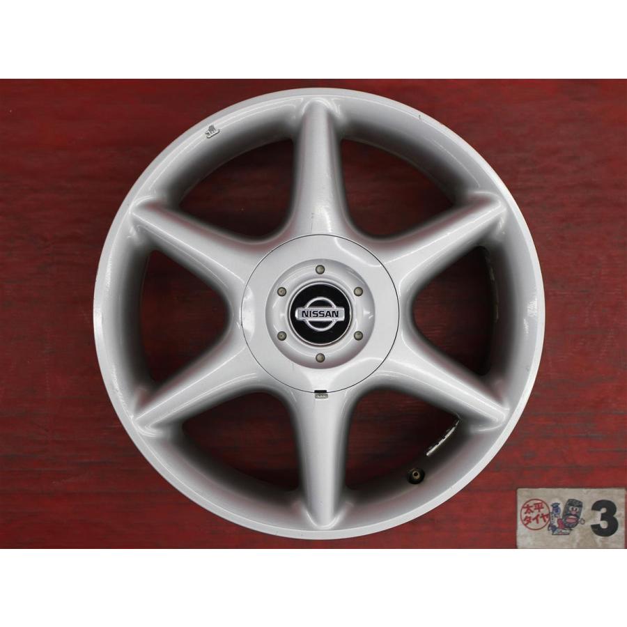 （M224） 日産R34型スカイライン C34ステージア等純正ホイールタイヤ４本 激安 4本セット】日産 ステージア C34 純正 アルミホイール 中古品 17