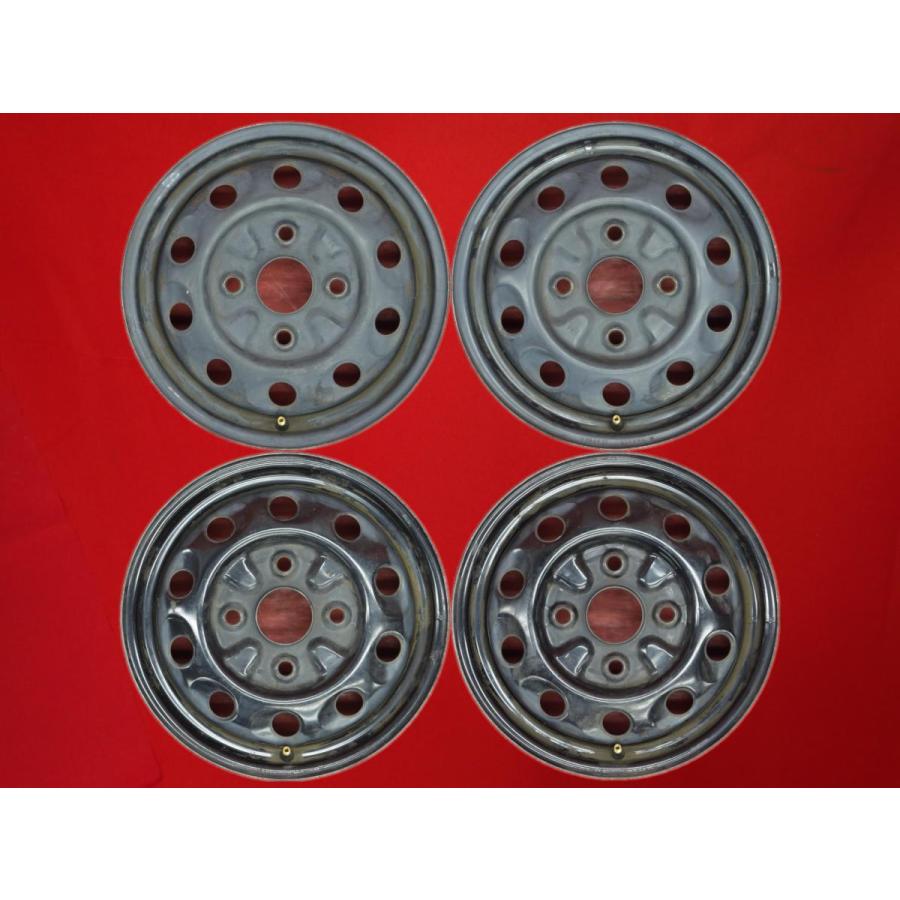 希少 4本セット】三菱 ミニカ 純正 スチールホイール 鉄ホイール 鉄