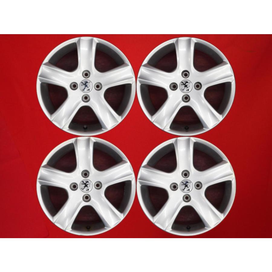 激安 4本セット】プジョー 307 純正 5スポーク アルミホイール 中古品 