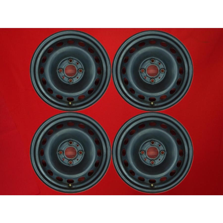 フィアット500純正14インチ スチールホイール 4本セット 激安 4本セット】フィアット 500 純正 スチール 鉄ホイール 鉄チン