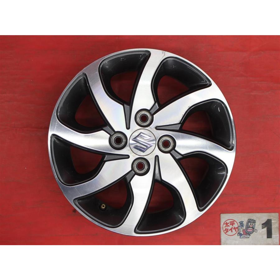 【激安 4本SET】スズキ パレット SW 純正 8エアロスポーク アルミホイール 中古品 14inch 4.5J インセット+50 PCD100 4穴 ハブ径Φ54 cc14の画像
