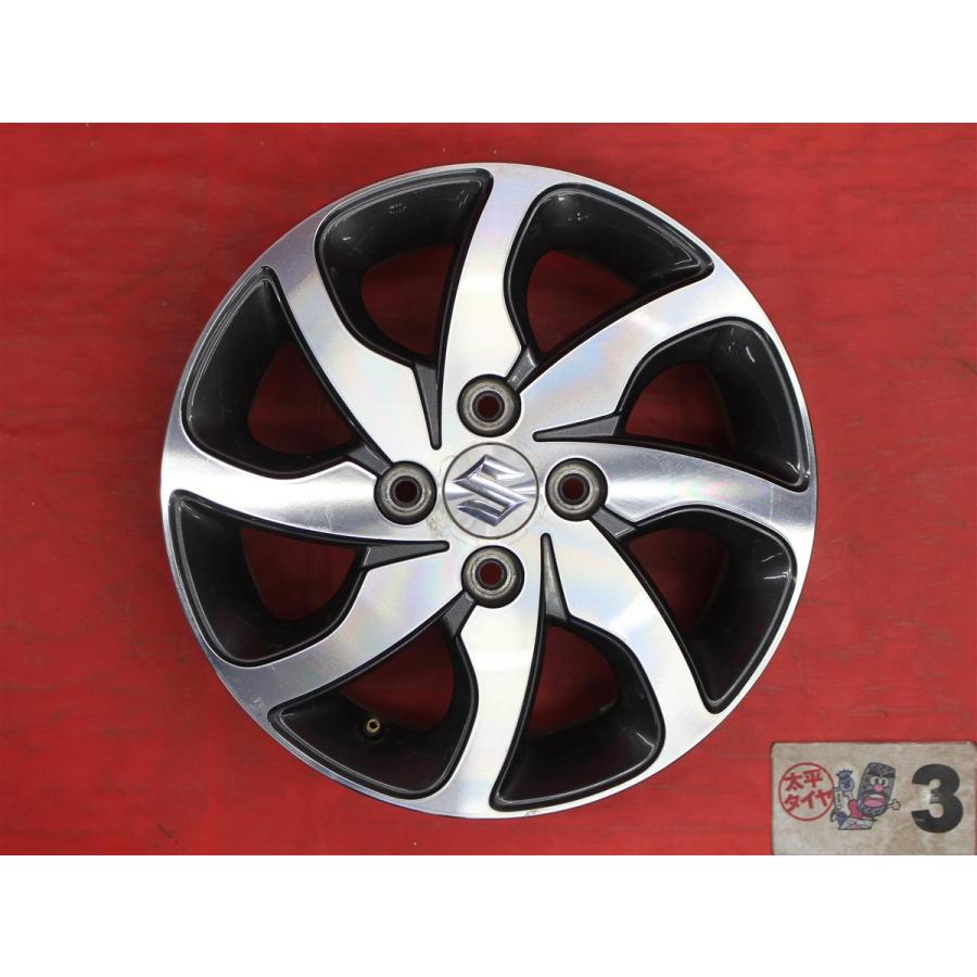 【激安 4本SET】スズキ パレット SW 純正 8エアロスポーク アルミホイール 中古品 14inch 4.5J インセット+50 PCD100 4穴 ハブ径Φ54 cc14の画像