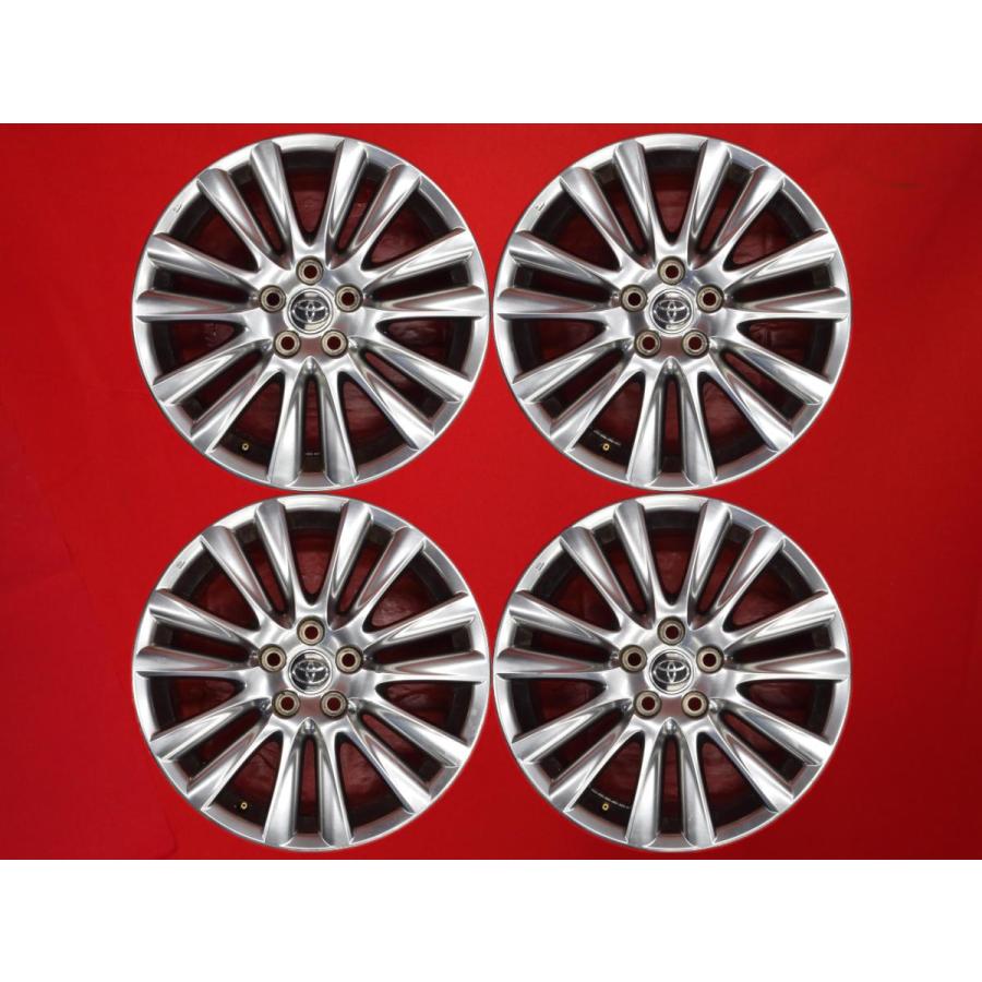 トヨタ純正 60系ハリアー 中古  18インチ タイヤホイール  溝無し 
★ハイグロス★ 18×7.5J 5穴PCD114.3+45  オマケタイヤ235/50R18 4本セット !! 20 30アルファード、エスティマ、他 激安 4本セット】トヨタ ハリアー 60系 プレミアム 純正 アルミ