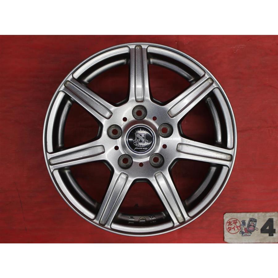 【激安 4本セット】7スポークタイプ アルミホイール 中古品 15inch 6J インセット+45 PCD114.3 5穴 ハブ径Φ73 セレナ C25/C26/C27 等 cc15の画像
