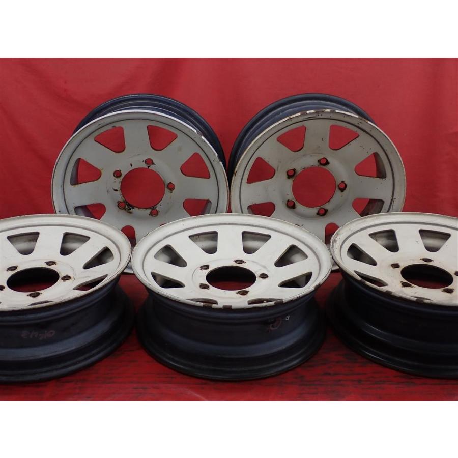 希少品 5本セット】三菱 ジープ 純正 スチール 鉄ホイール 鉄チン 中古