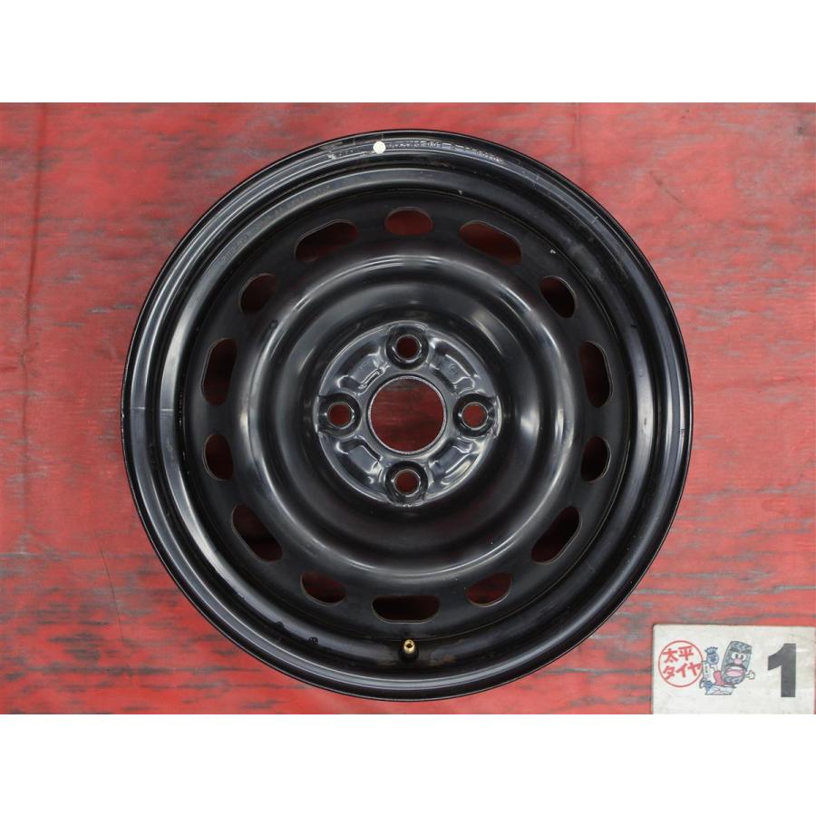 マツダ鉄ホイール15インチ ＋38 4本セットブラックテッチン５.５J4穴デミオ マツダ鉄ホイール15インチ ＋38 4本セットブラックテッチン5.5J4穴