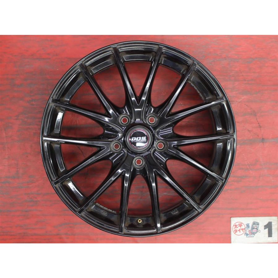 17インチ ブラック 多スポークホイール 激安 4本セット】7Wスポーク 黒色 ブラック アルミホイール 中古品