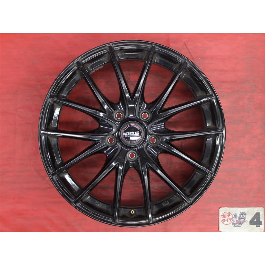 R 17インチ ブラック 7スポーク ホイールセット 激安 4本セット】7Wスポーク 黒色 ブラック アルミホイール 中古品