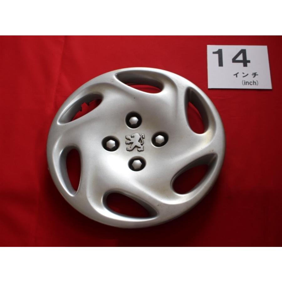 1枚 プジョー 206 14インチ 純正 中古 フルホイールキャップ 