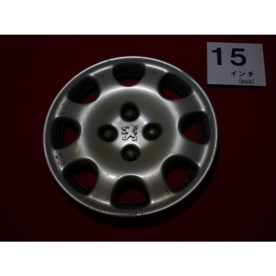 1枚 プジョー 406 1007 15インチ 純正 中古 フルホイールキャップ
