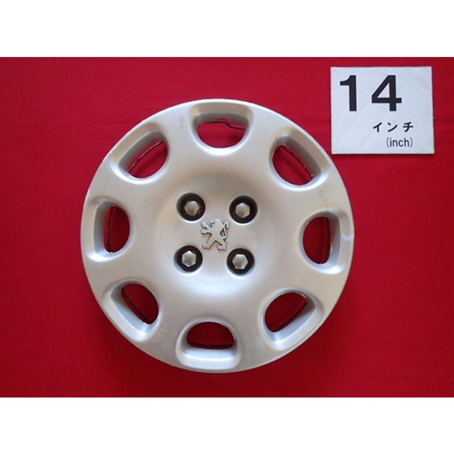 1枚 プジョー 206 14インチ 純正 中古 フルホイールキャップ センター 