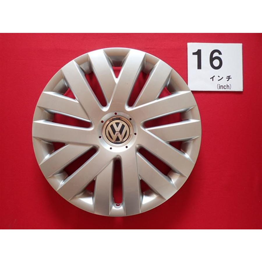 Volkswagen ゴルフ16インチタイヤ スチールホイール キャップセット 1枚 フォルクスワーゲン 車種不明 VW 16インチ 純正 中古 フルホイール