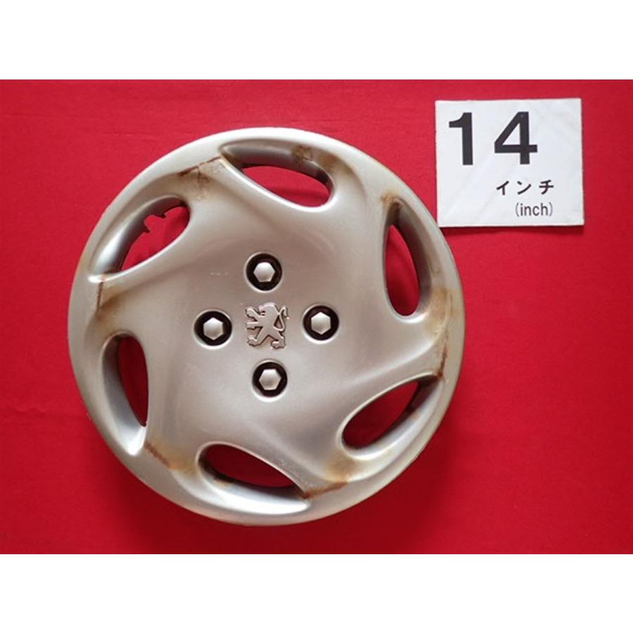 1枚 プジョー 206 14インチ 純正 中古 フルホイールキャップ センター 