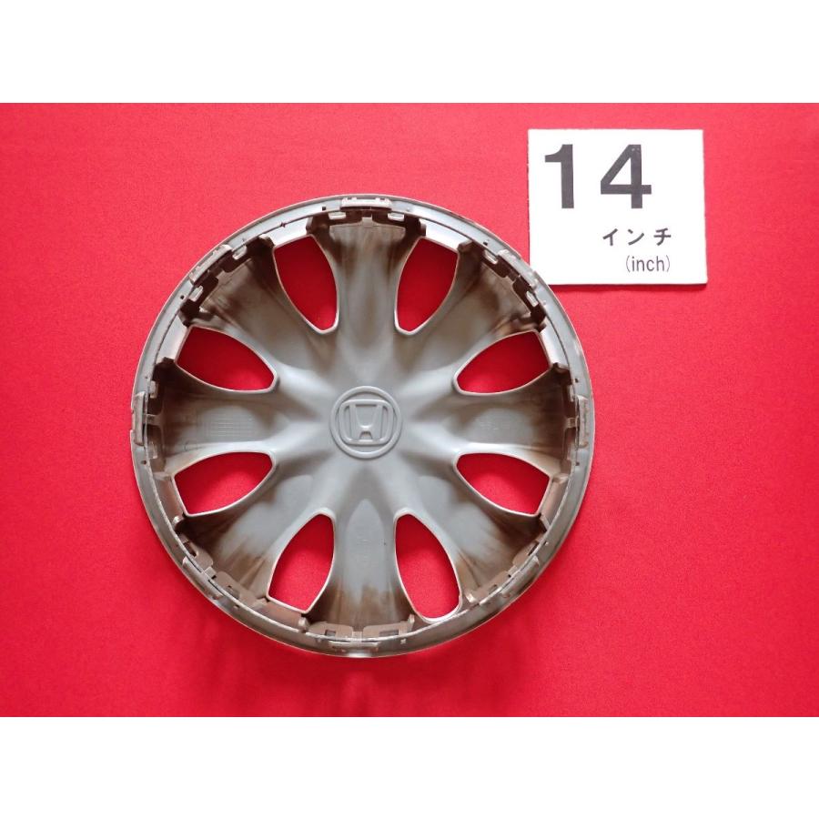 かおる☆ホンダN-ワゴン純正14インチスチールホイールキャップ付き 1枚 ホンダ N-BOX？ N-WGN？ シロ ホワイト 14インチ 純正 中古 フル