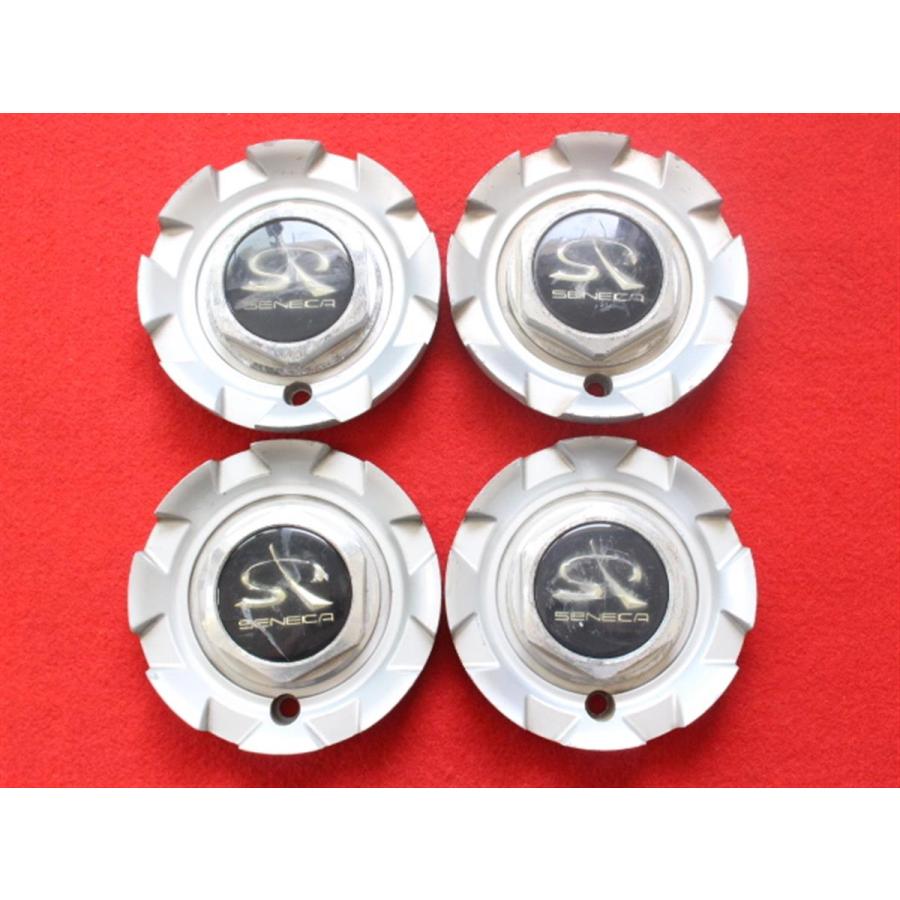 4枚 SENEKA 社外 中古 ホイール センターキャップ センターカバー