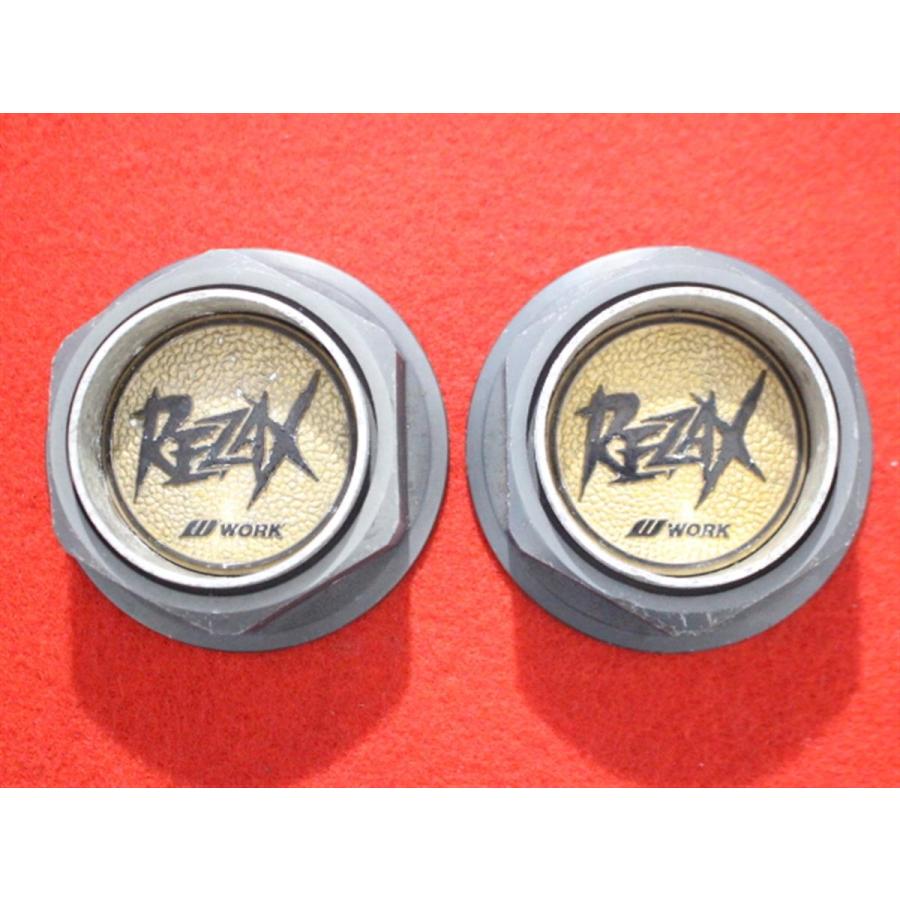 2枚 REZAX WORK 社外 中古 ホイール センターキャップ センターカバー 