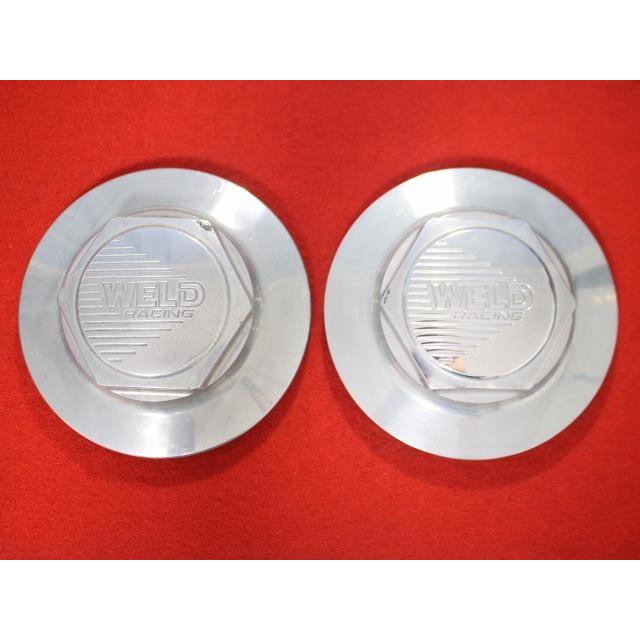 2枚 WELD RACING 社外 中古 ホイール センターキャップ センターカバー