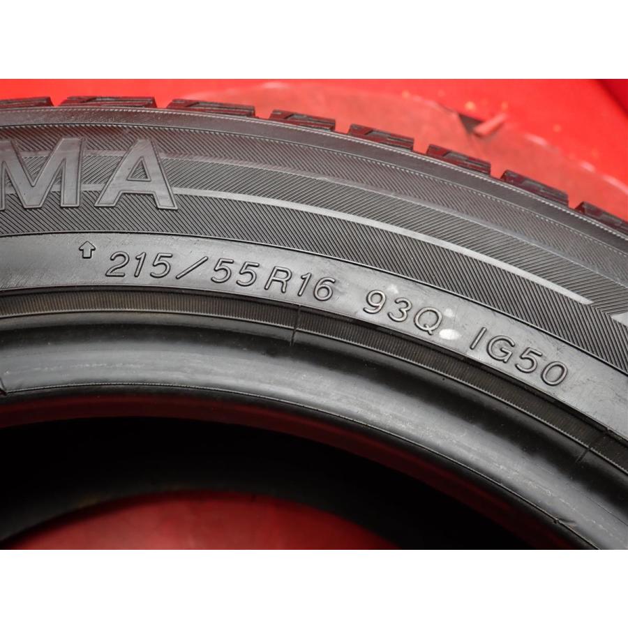 【特価品】215/55R16 93Q スタッドレスタイヤ 4本セット《ヨコハマ アイスガード5 iG50》8.5分山 クラウン セドリック/グロリア 等 sta16の画像