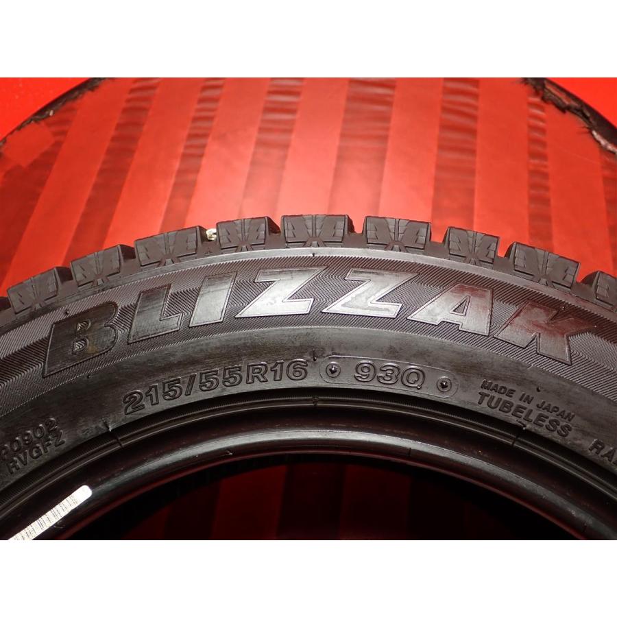 【特価品 人気モデル】215/55R16 93Q スタッドレスタイヤ 4本セット《ブリヂストン BS ブリザック REVO GZ》8.5/6.5分山 sta16の画像