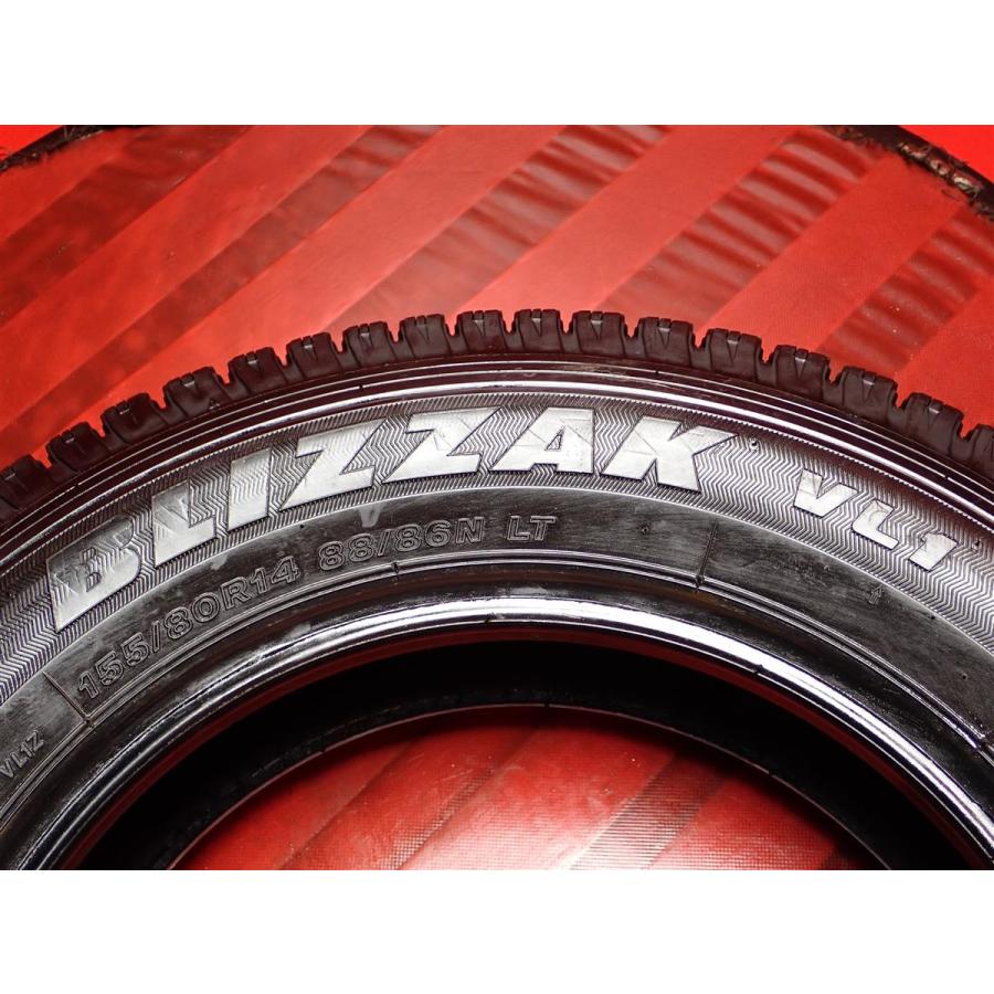 良品】155/80R14 88/86N LT スタッドレスタイヤ 4本《ブリヂストン 