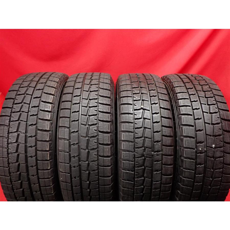 送料無料◆195/65R15/冬4本/残溝約7㎜/DUNLOP/WM01 スタッドレス4本 195/65R15 91Q 4本セット ダンロップ ウィンター MAXX