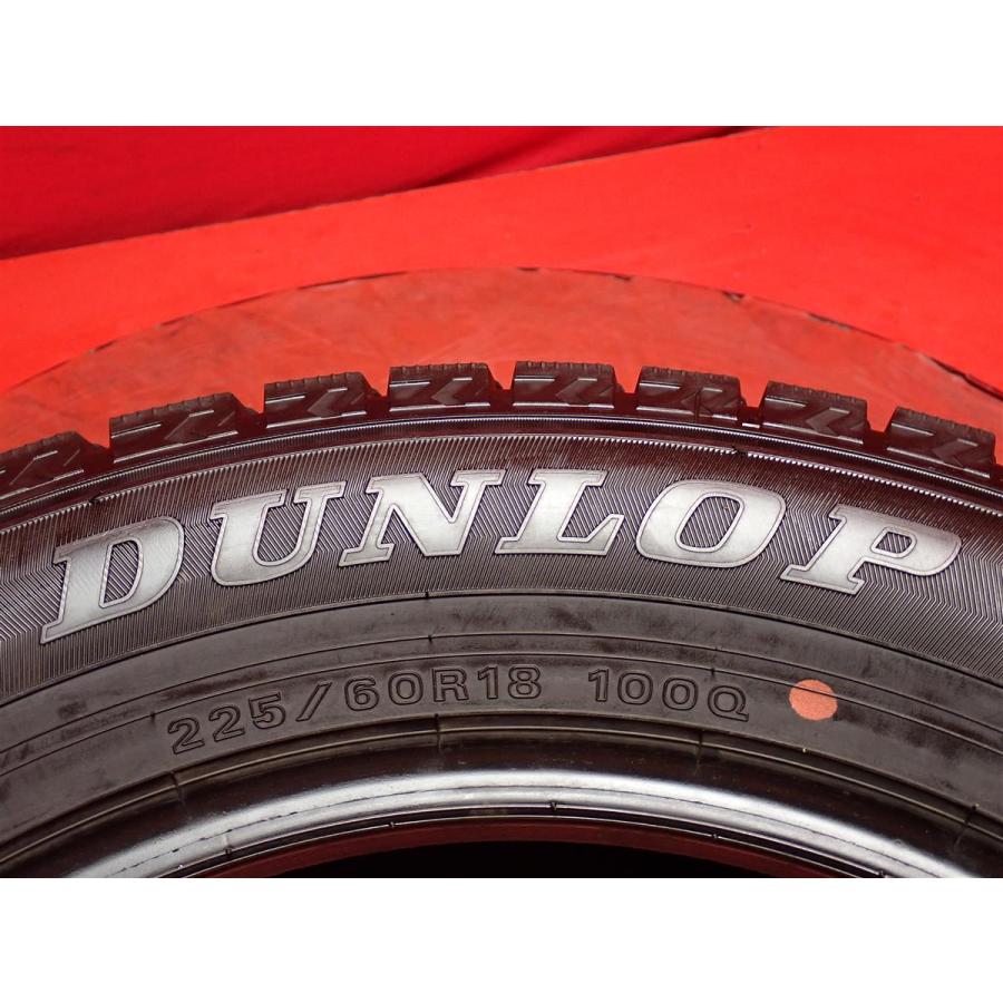【激安 特価品】225/60R18 100Q スタッドレスタイヤ 4本セット《ダンロップ ウィンターマックス02 WM02》9.0/8.5分山 sta18の画像
