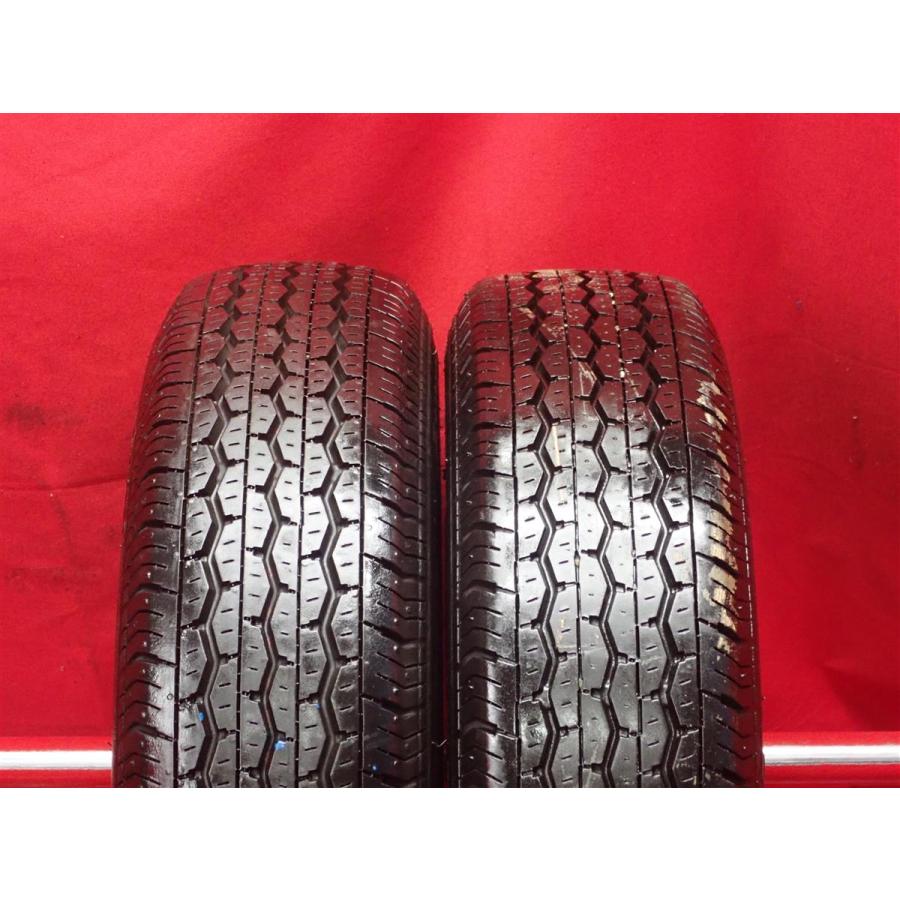 2本 《 ブリヂストン 》 RD・613V [ 155/R12 6? ] 9分山☆軽トラ