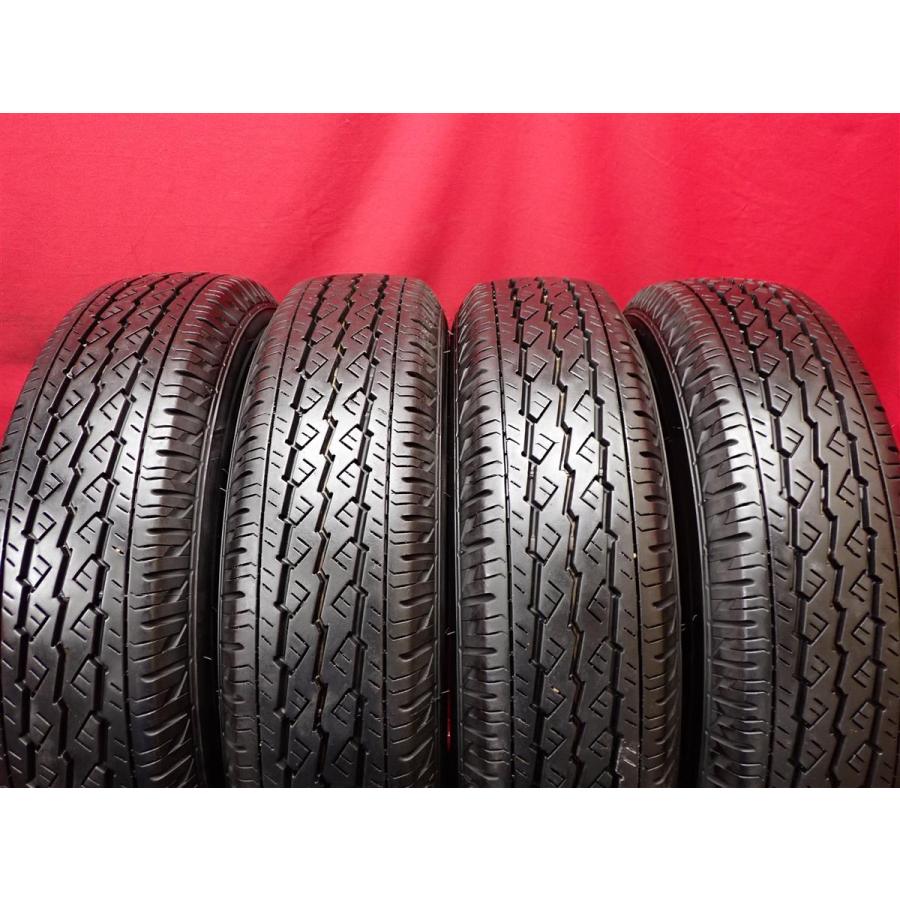 中古タイヤ 165R14 6PR 4本セット ブリヂストン V600 BRIDGESTONE 8.5