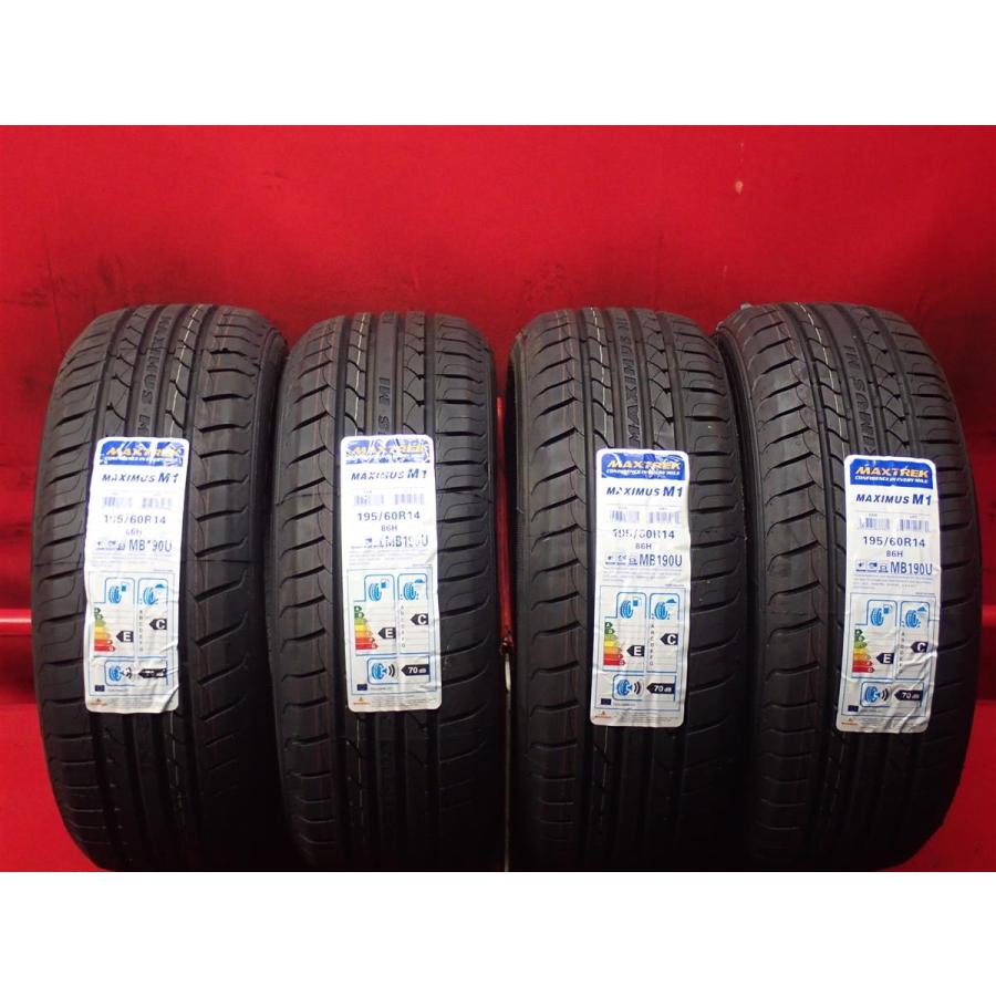 未使用品 希少サイズ】195/60R14 86H 夏タイヤ 4本セット《マックス 