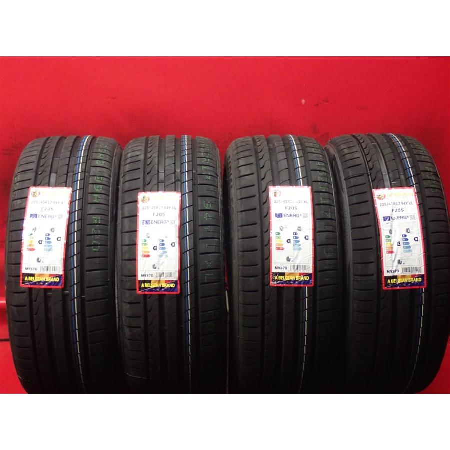 MINERVA RADIAL F205 225/45R17 94Y 中古タイヤ4本セット 新品未使用 4本セット】ミネルバ F205 [225/45R17 94Y XL] IS Aクラス