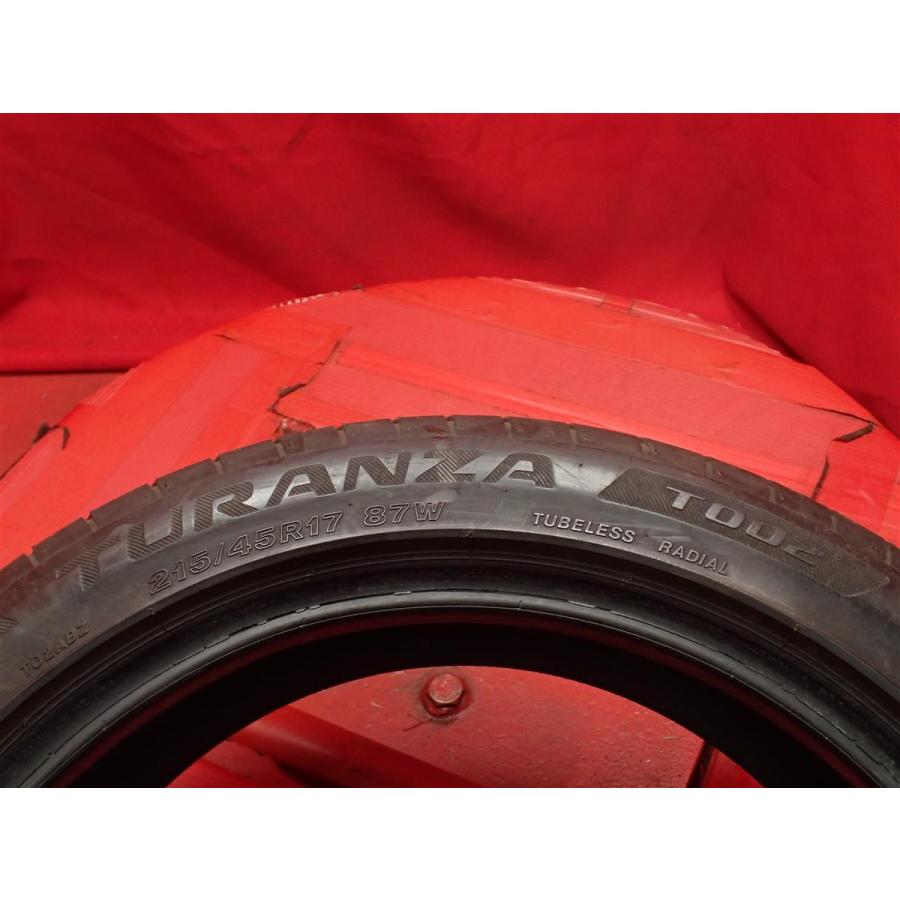 単品 タイヤ 1本 《 ブリヂストン 》 トランザT002 [ 215/45R17 87W ]8.5分山★n17 レガシィ インプレッサ BRZ 86 アルテッツァ｜taiheishopping｜07