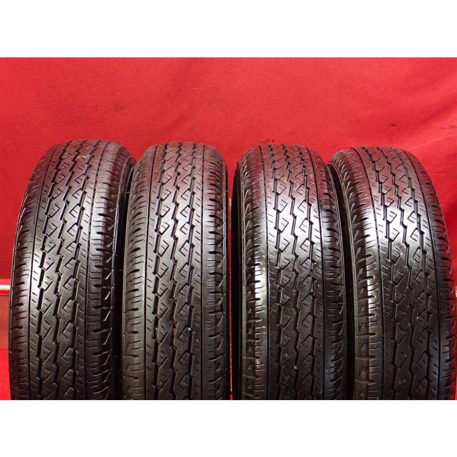 155/80R14 88/86N LTブリヂストン 夏タイヤ４本プロボックス他 程度上】155/80R14 88/86N 4本 夏タイヤ 《ブリヂストン V600》 8.5