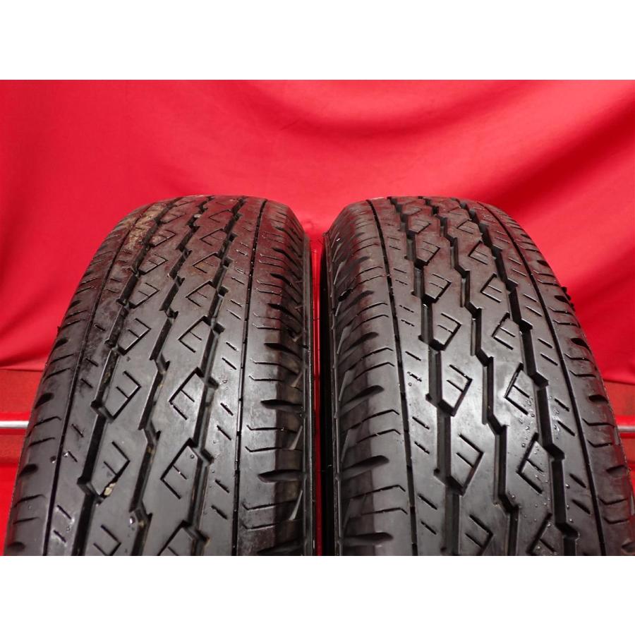 中古タイヤ 165R13 6PR 2本セット ブリヂストン デュラビス R670 8.0分 