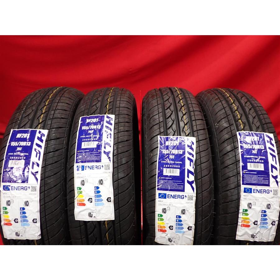 新品未使用 4本セット】ハイフライ HF201 [155/70R13 75T] ノーマル 
