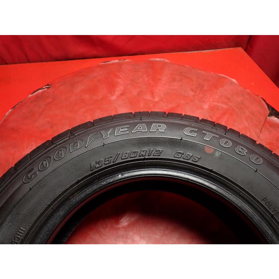中古タイヤ 135/80R12 68S 2本セット グッドイヤー GT 080 GOODYEAR