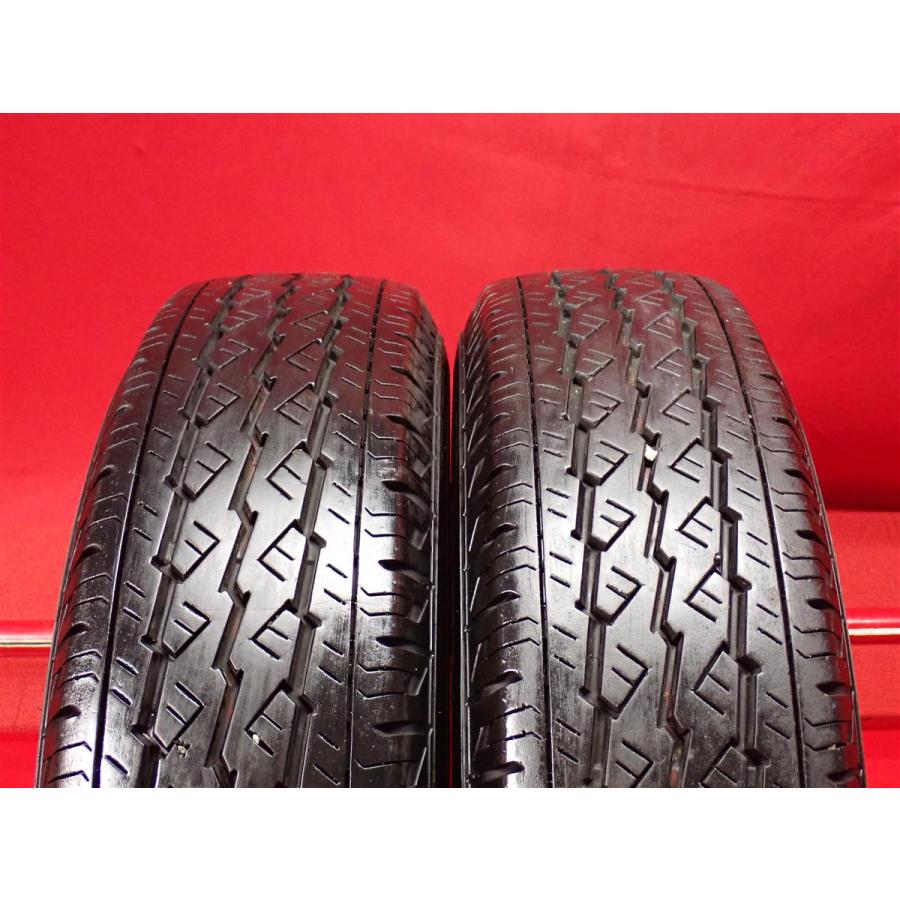 タイヤ2本 《 ブリヂストン 》 V600 [ 195/80R15 107/105L ]9分山 