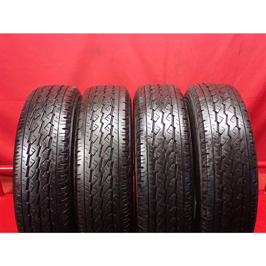 タイヤ4本 《 ブリヂストン 》 V600 [ 195/80R15 ] 8.5/8分山☆ 商用車 